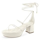 Aerosoles Caramia, Sandalia con talón Mujer, Piel sintética de ponche de Huevo, 41 EU