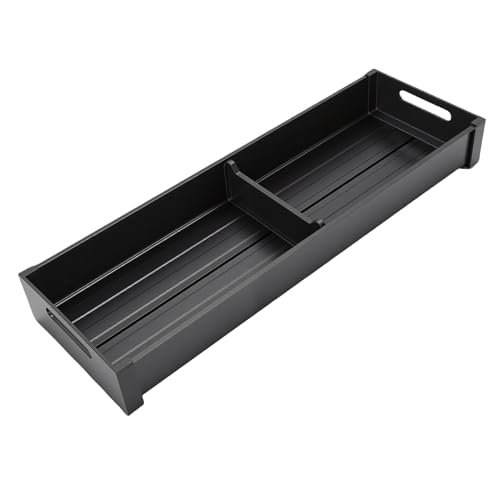 Asixxsix Organizador de Cubiertos, Organizador de Cajones de Cocina Ajustable, Marco de Aluminio, Soporte Multiusos para Cubiertos, Bandeja de Utensilios de Cocina para Cucharas (15x4 6cm/5,9x18,1