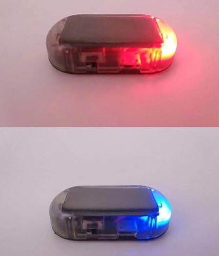 Image of Solar Car Alarm LED Light - Simulate Imitation Security System Warning Theft Flash Blinking Lamp (Car Alarm LED Light) (Red.)