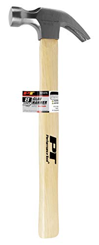 Performance Tool W1075 Heavy Duty Hammer With Drop Forged High Carbon Steel Head And Hardwood Handle - Mirror Polished With Smooth Faces #TOP10