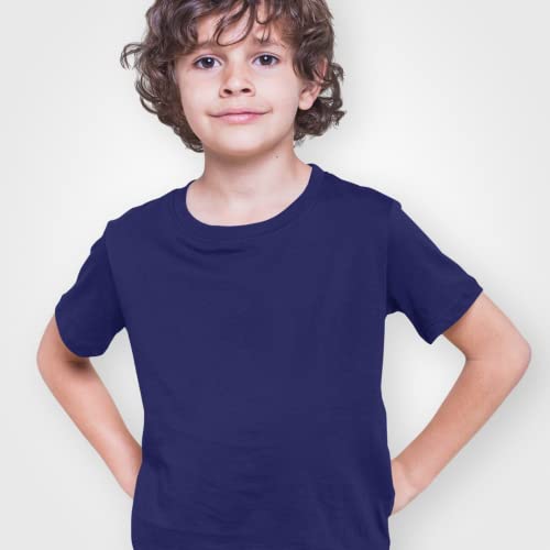 Image of Boys Tshirt Tshirts for Kids Boys Kids t Shirts fr Boys Organic Cotton Short Sleeves Round Neck Regular Fit T-Shirt for Baby Boy Solid Plain T-Shirts Boy