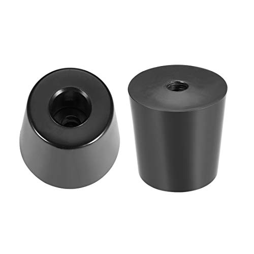 DyniLao D33 x 27 x H33mm Pies de goma de color negro Antivibración Aislador Absorbedor Base Almohadillas para pies, 2 piezas