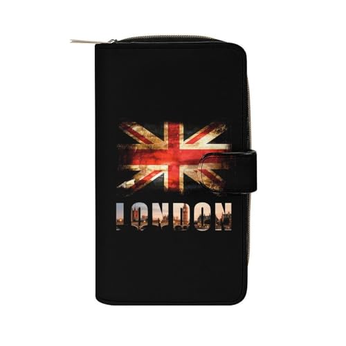 British Flag UK Big Ben London Women's Wallets Leather Fold Clutch Wallet Credit Card Holder Ladies Travel Purse