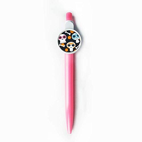 Stylo bille rétractable bleu illustration Mexique crâne idéal à offrir