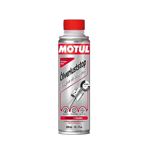 Motul 300 ml Ölverluststopp Engine Oil Stop Leak Additiv | Stop Verlust von Öl Motordichtmittel | 110647 | Stoppt den Verlust von Motoröl bei Leckagen, eine Weiterfahrt ist dadurch möglich