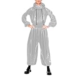 Unisex Shiny PVC Hooded Jumpsuit Cosplay Party Costume