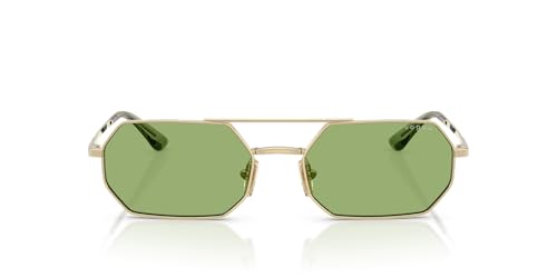 Vogue Eyewear Women's VO4329S Octagonal Sunglasses, Pale Gold/Green, 55 mm