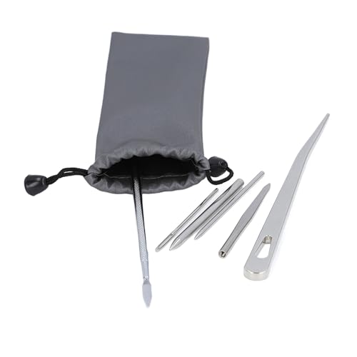 Bracelet Weaving Needle, 6PCS Stainless Steel Paracord Stitching Set FID Lacing Needles Smoothing Tool for DIY Paracord Work Leather Weaving