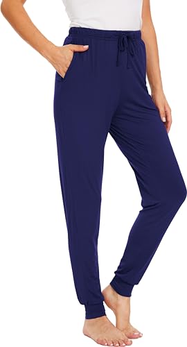 Image of GYS Women's Pajama Pants - Viscose Made from Bamboo, Joggers Pants with Pockets Comfy Lounge Sleep Pants Pj Bottoms