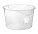 Rubbermaid Commercial Products 1981131 Round Plastic Food Storage Container, White Label, 12 quart, Clear