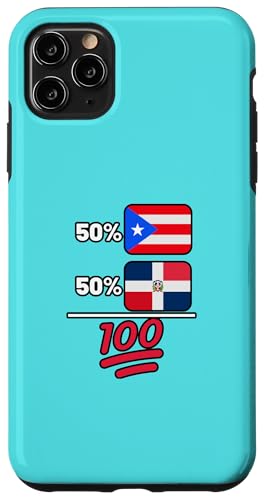 プエルトリカン プラス ドミニカの遺産の国旗 スマホケース iPhone 11 Pro Max 用