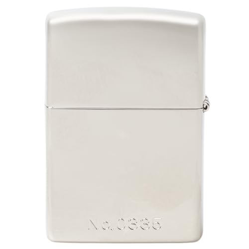 Encendedor Zippo de aceite con diseño plateado y número serial miniatura 3