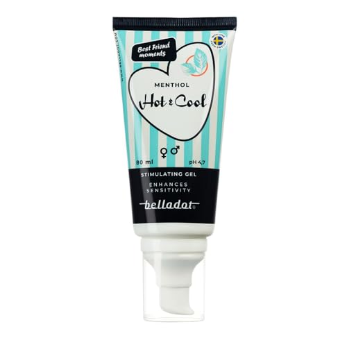 Belladot Hot & Cool Menthol Gel – gel íntimo estimulante y refrescante, compatible con condón y seguro para pieles sensibles, 80ml