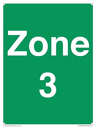 Panneau Zone 3 PVC 150 x 200 mm A5P signalétique de sécurité