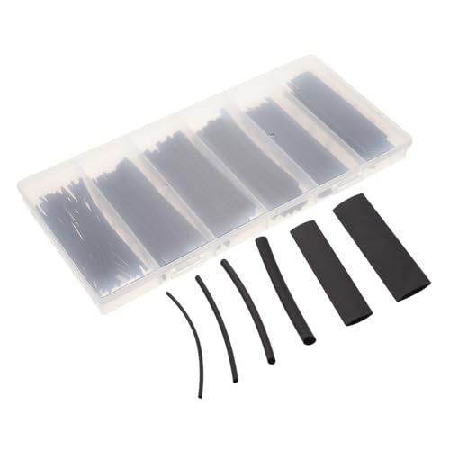 WEKADRIN Kit de Tubos Termoretráctiles Negros con Adhesivo para Aislamiento Eléctrico Protección y Organización de Cables Resistente Vibraciones y Corrosión para Bricolaje y Reparaciones