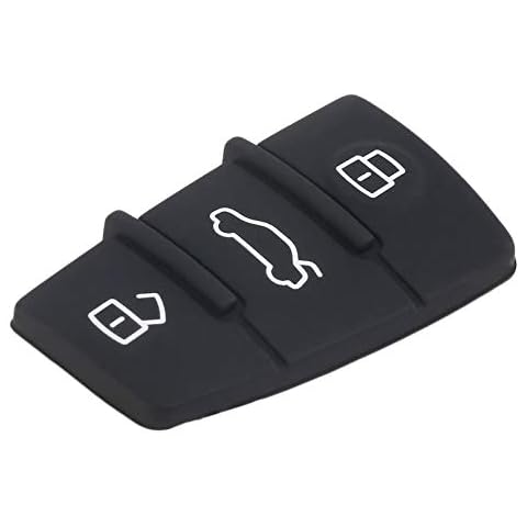 Appearancees 3 Button Replacement Pad Rubber Remote Key Fob For Audi A3 A4 A5 A6 A8 Q5 Q7 TT S LINE RS Cover