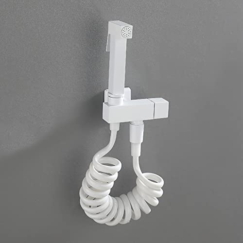 Rociador de bidé de latón blanco para un baño elegante y moderno 5