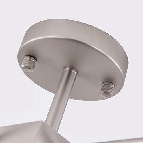 mirrea Modern Industrial Semi-Flush Mount Metal Ceiling Lighting for Rectangular Room 8 Lights (Brushed Nickel) - Image 6