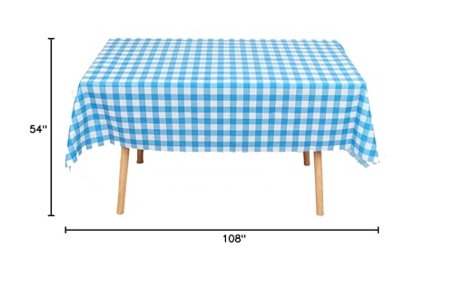 Image of BRICHBROW 3Pcs Blue and White Plastic Checkered Flag Tablecloths