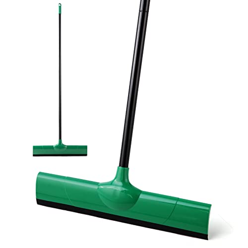 aphrophina Clean Every Surface with Adjustable Silicone Broom Squeegee, Pet Hair Remover for Floors, Windows, and More, Green
