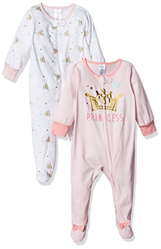 Image of Gerber Baby Girls' 2-Pack Sleep 'N Play, Princess Arrival, Newborn