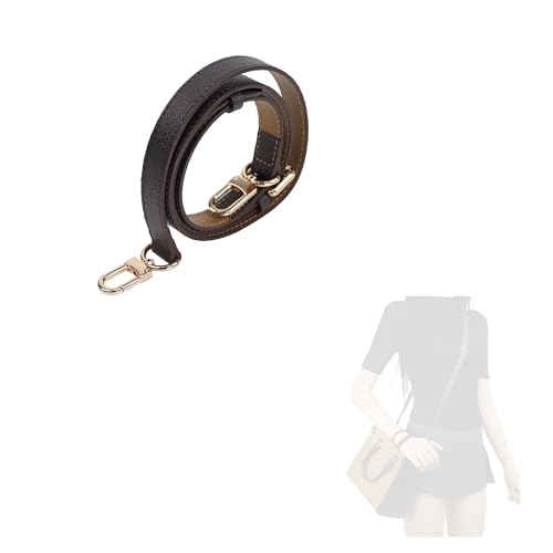 Image of DGAZ Vachetta Leather Adjustable Crossbody Strap for ONTHEGO bag with Gift Box, Handmade DIY purse strap (0.7 Inch Wide,35.4-47.2 Inch Long; Color Blocking (Thin Strap))