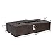 COSIEST Outdoor Propane Fire Pit Table 56-inch x 28-inch Rectangle Bronze Compact Concrete-Like Finish, 50,000 BTU, Free Lava Rocks, Fits 20lb Tank Outside, Raincover