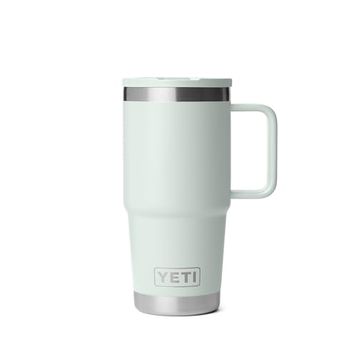 Image of YETI Rambler 20 oz Travel Mug with Flip Straw Lid - Stainless Steel, Vacuum Insulated, Leakproof, Cup Holder Friendly, Ridgeline
