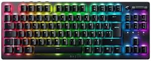 Razer DeathStalker V2 Pro Tenkeyless - Profile Wireless Gaming Optical Keyboard (Red Linear Switches, HyperSpeed Wireless, Multifunction Roller and Media Button) FR | Black