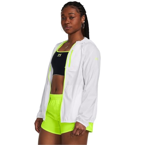 Veste running Under Armour Phantom vêtement de course femmes blanc pour courir protégée - 2