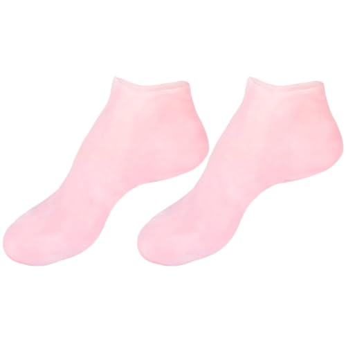 Sewroro 1par Calcetines Hidratantes Sebs para Pies Antideslizantes y Rejuvenecedores Protección contra Piel Seca y Callos Suaves y Cómodos para Uso Diario Talla S Color Rosa