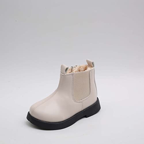 Toddler Boots Boys And Girls Waterpoor Ankle Boots Side Zipper Booties Fleece Windproof Short Kids Boots Size 123