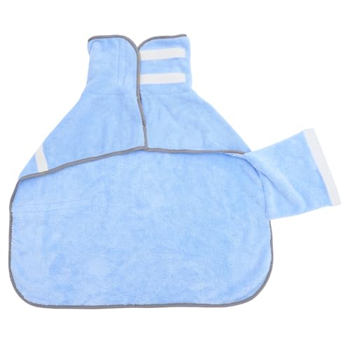 BESPORTBLE 1個 ペット用速乾服 画面 犬タオルローブ ボーイズポンチョタオル 犬小屋 犬用おしっこパッド 毛抜き用犬用ブラシ 真空 ペット用品 子犬バスローブ ペット用ふきん サンゴフリース