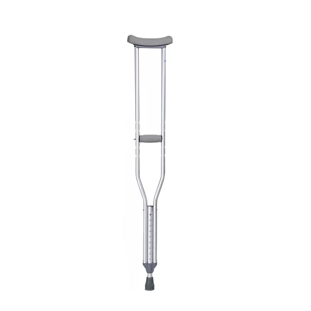 XMING Kule Kule pod pachami Kule podwójne ze stopu aluminium Antypoślizgowe Chodziki dla osób w podeszłym wieku Kule dla niepełnosprawnych Regulowane kule pojedyncze (Size : 113-134cm)