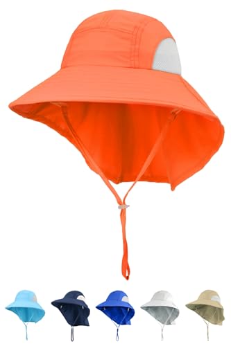 Chapeau de soleil pour enfants idéal pour la plage avec visière et protège-nuque