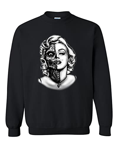 Marilyn Unisex Black Tee Heavyweight Crewneck Sweatshirt