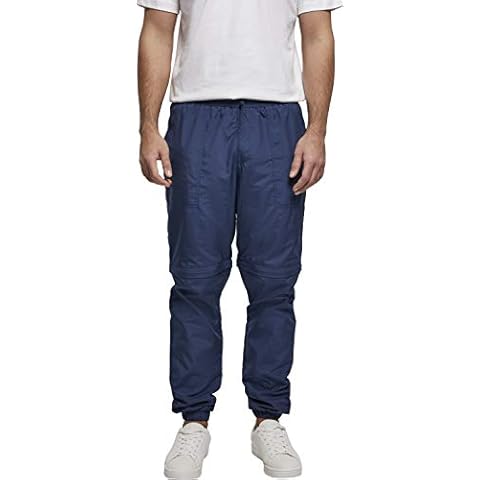Urban Classics Pantalones con Cremallera Away Track Deportivos Azul Marino Cover