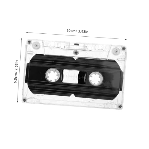 Toddmomy 4pcs Blank Audio Cassette Tapes for Speech Music Recording with Clear Plastic Case Retro Design for Parties and Teaching for Convenient Use