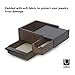 Umbra Mini Stowit Jewelry Box - Modern Keepsake Storage Organizer with Hidden Compartment Drawers for Ring, Bracelet, Watch, Necklace, Earrings, and Accessories, Black/Walnut
