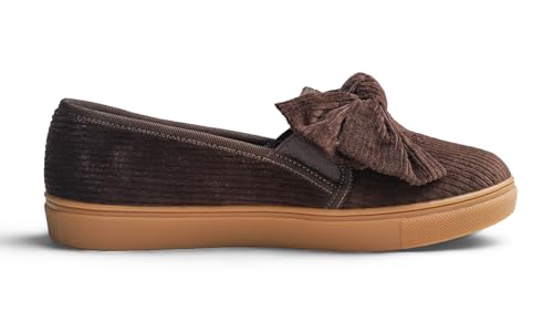 Image of FEVERSOLE Women's Casual Slip On Sneaker Fashion Bow Tie Loafer Flats