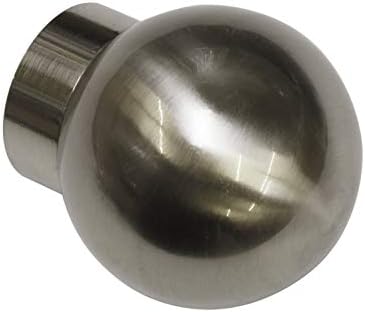 Gardinia Botón final de aluminio, aspecto de acero inoxidable, bola Windsor, 2 unidades Gardinia Botón final de aluminio, aspecto de acero inoxidable, bola Windsor, 2 unidades