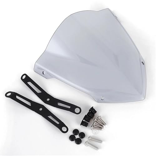 Windschild Motorrad-Windschutzscheibe Für Yamaha MT-03 MT25 2020–2023 Windabweiser, Spoiler, Luftstromverlängerung Verkleidung(Leichter Rauch)