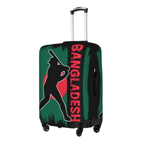 Travel Luggage Cover Bangladesh Baseball Player Bangladeshi Flag Fashion Washable Baggage Suitcase Protector Fit For Luggage Medium2