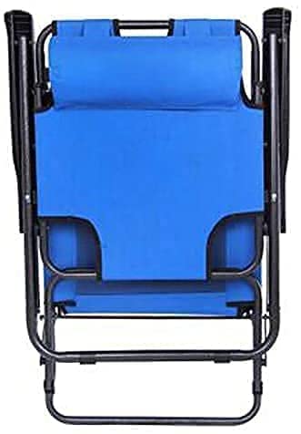 Onecado Portable Lounge Chair Full Flat Cot 2 in 1, Folding Camping Chair, Reclining Chair with Pillow for Indoor Outdoor Patio Deck Yard Beach Pool 2