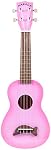 Kala Makala Dolphin, 4-String Ukulele, à la main droite, Burst rose, Soprano (133454)