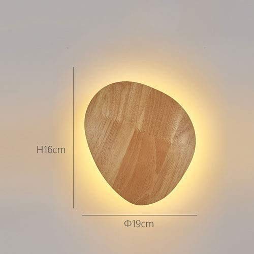 Lámpara de pared de madera moderna para iluminar el dormitorio de noche 7