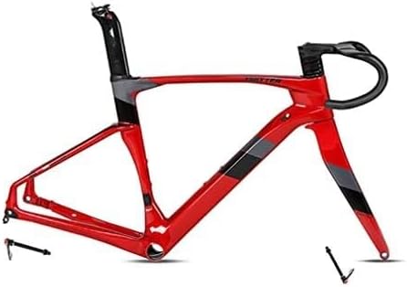 700c Road Bike Frameset Disc Brake Carbon Racing Frame 100/142mm Thru Axle ，with Fork Handlebar Seat Tube