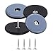 sourcing map 4 Pcs Furniture Slider Pads, 2 Inch(50mm) PTFE Round Screw-on Furniture Glides Sliders with Screw, Chair Leg Floor Protectors for Carpet Hardwood Floors, Blue
