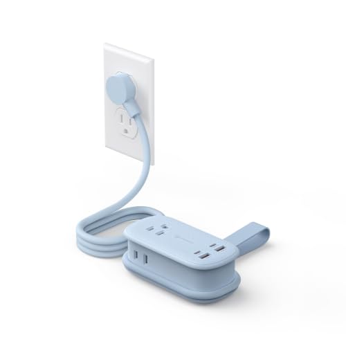 PHIXERO PhiPlug Desk Power Strip 7 in 1 22.5W GaN Flat Plug Blue - image 1