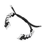 LIFKICH Cinturino per Orologio in Perle Lavorato a Mano, Cinturino Sostituibile Regolabile Elegante, Accessorio Moda per Polso Femminile Nero Adatto Uso Quotidiano e Attività Sportive